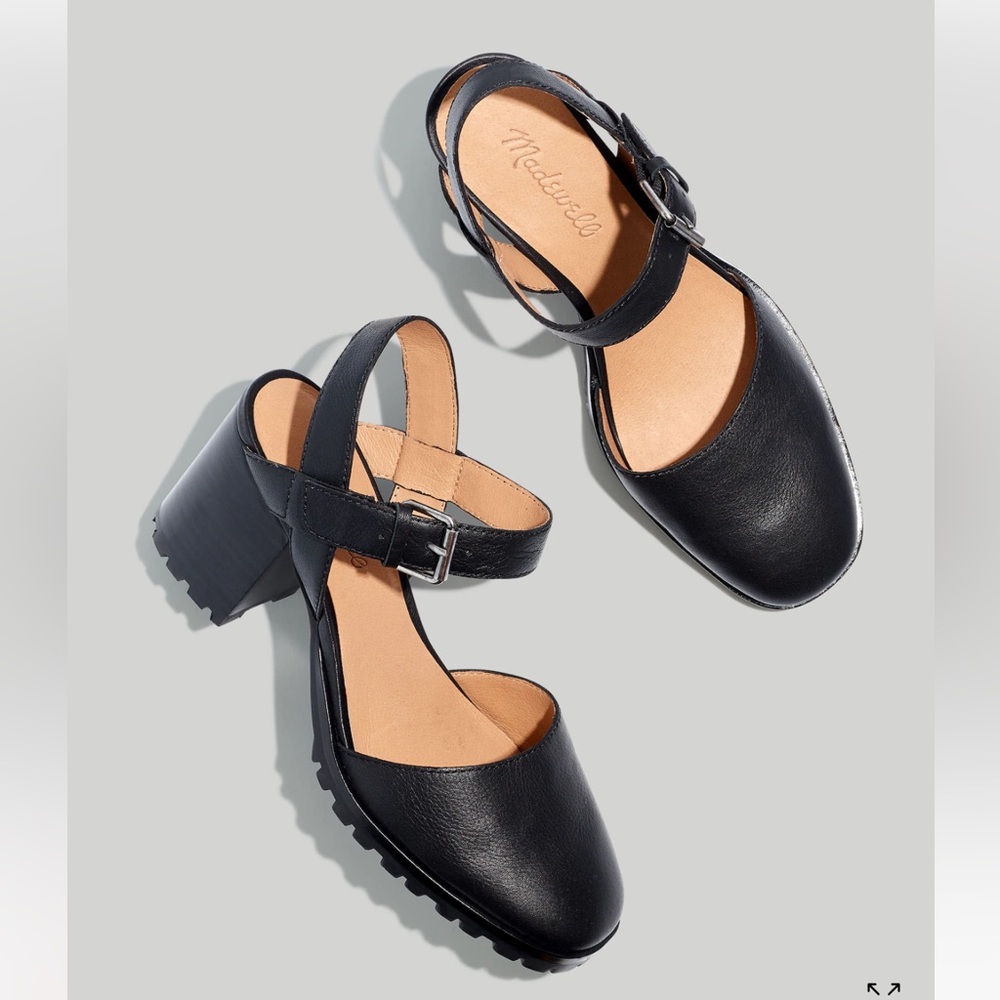 Madewell Black Ankle Strap Block Heels. Size 8.5 EUC - Picture 11 of 11